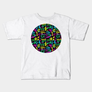 Multicolor Doodling Kids T-Shirt